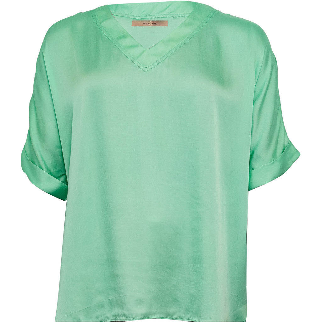 CostaMani Mille SS Bluse Aqua Grøn
