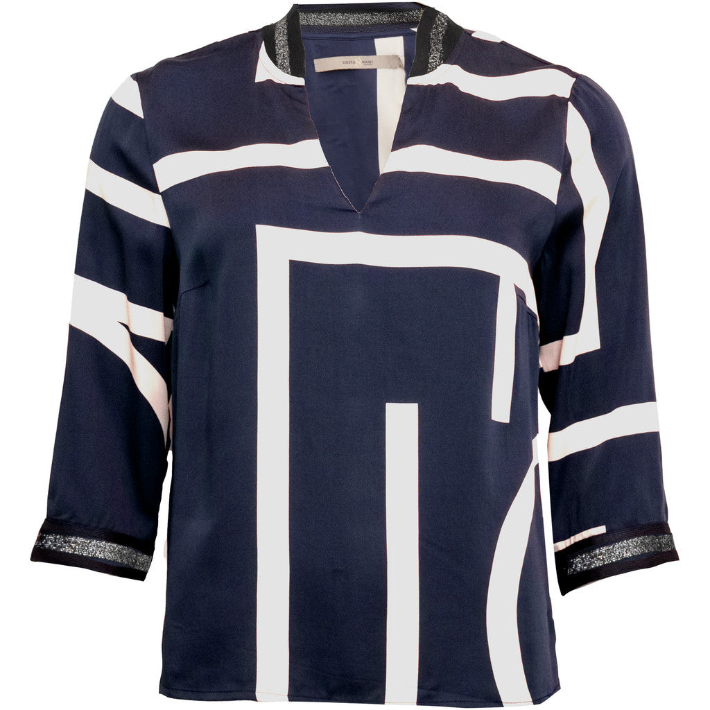 CostaMani Fey Bluse Mix Blå