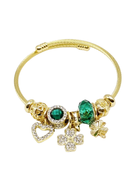 Löwenstein Pando Armbånd Grøn Sten Guld