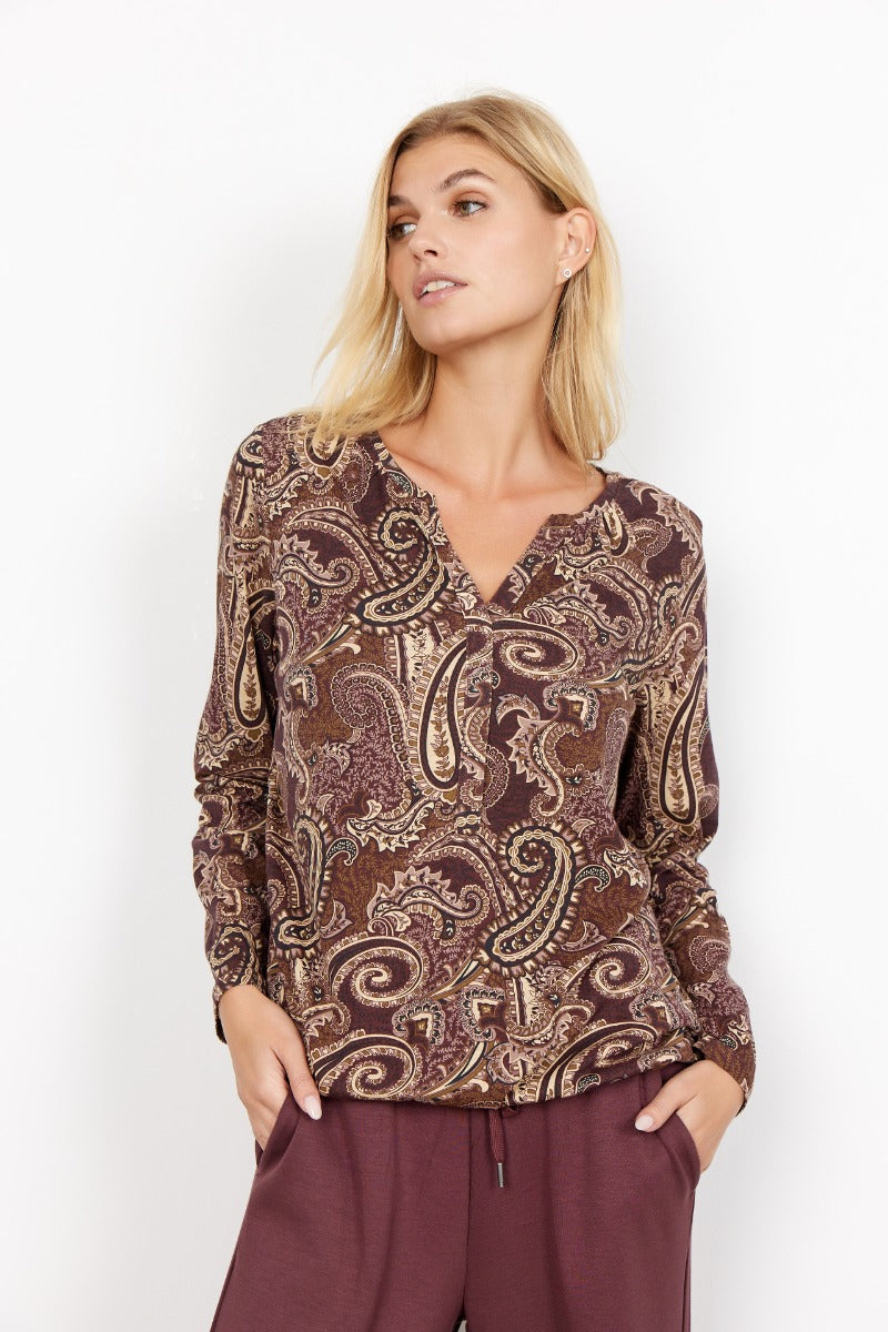 Soyaconcept Felicity 394 Bluse Paisley Vin Rød