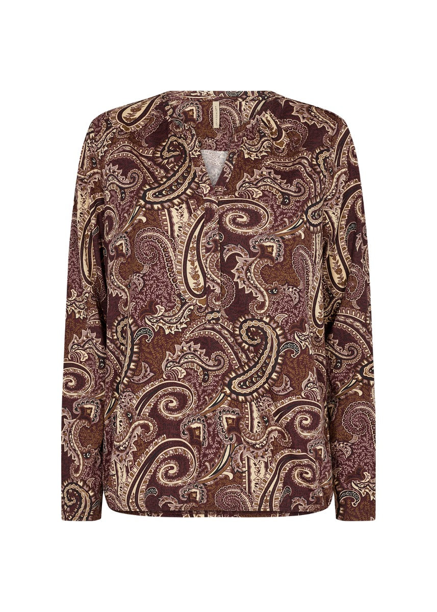 Soyaconcept Felicity 394 Bluse Paisley Vin Rød
