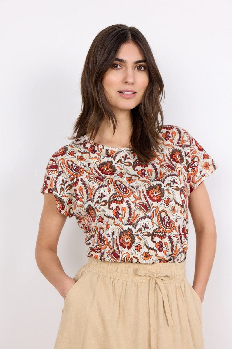 Soyaconcept Felicity 419 T Shirt Paisley Orange