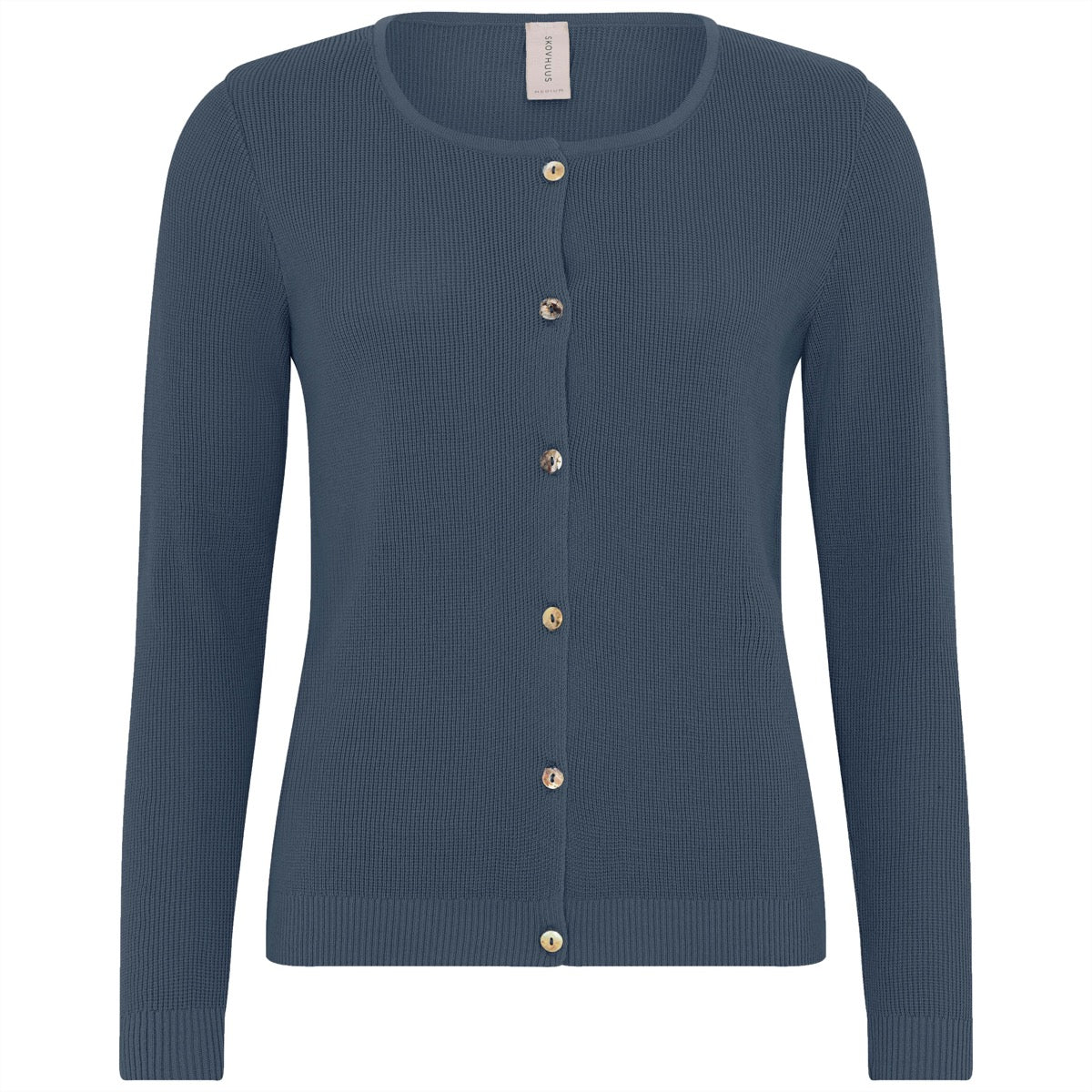 Skovhuus Cardigan Fine Fishermanstitch Indigo Blå