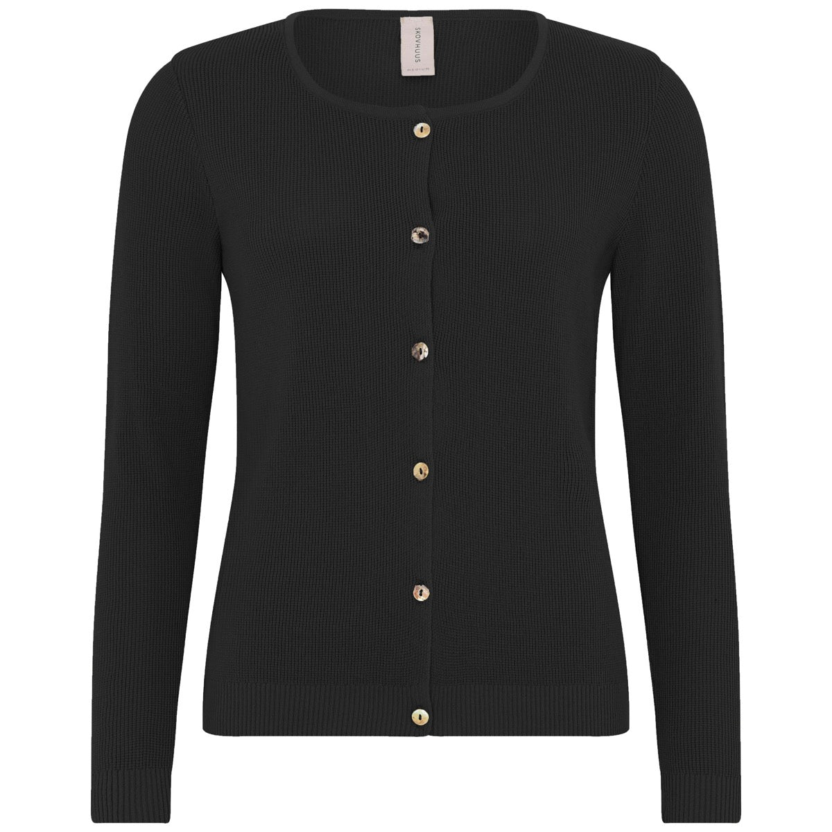 Skovhuus Cardigan Fine Fishermanstitch Sort