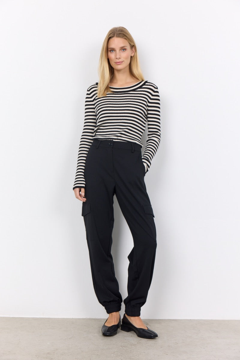 Soyaconcept Dollie 750 Pullover Stribet Sort