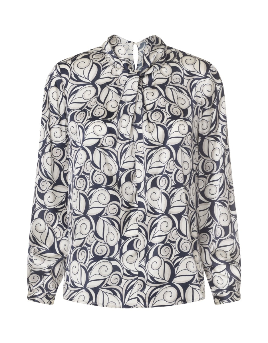 Charlotte Sparre SWUNG Knot Neck Navy Blå