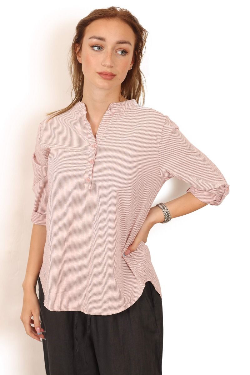 Copenhagen Luxe Skjorte Rose White Stripes
