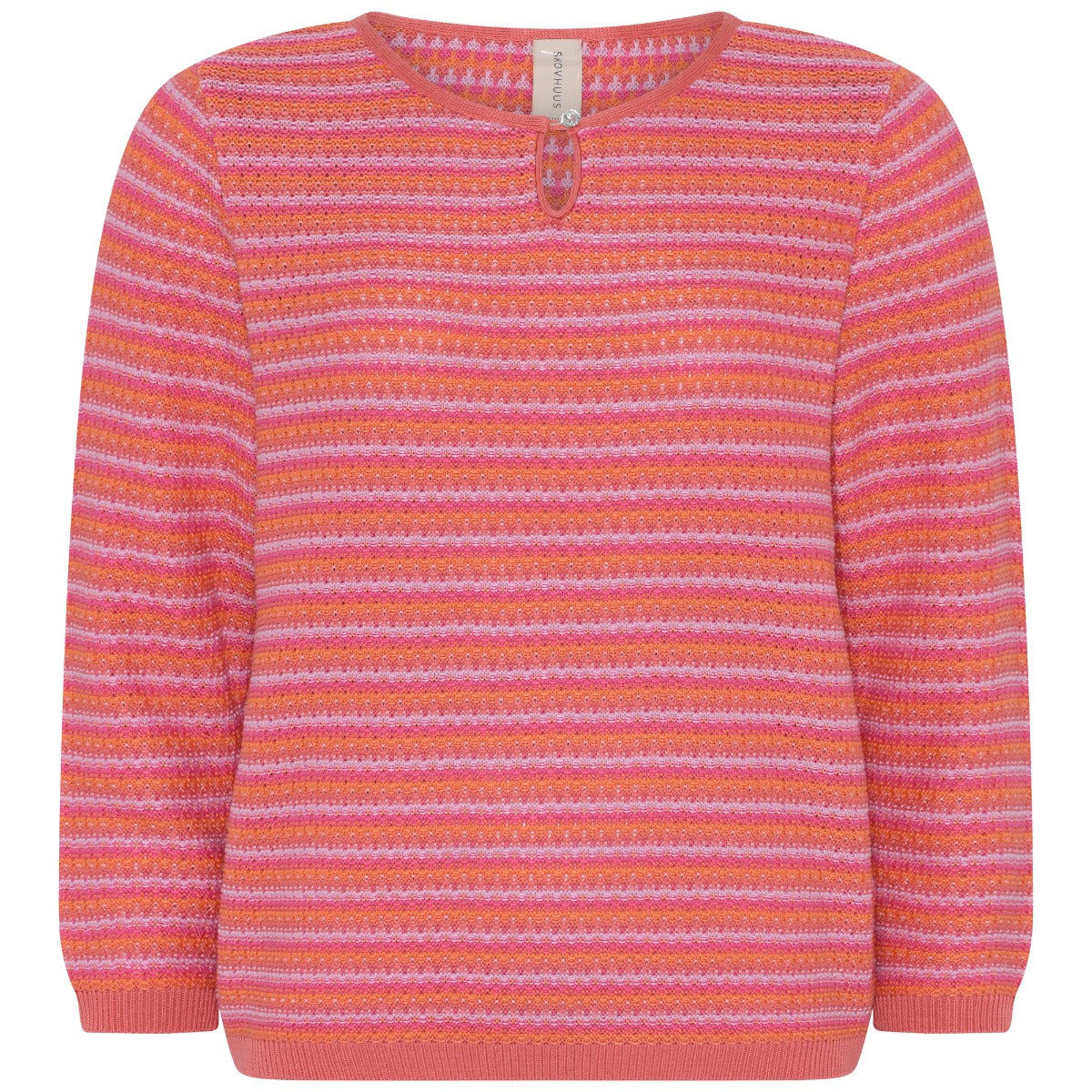 Skovhuus O Neck Pullover 3/4 Ærme Blossom Rød