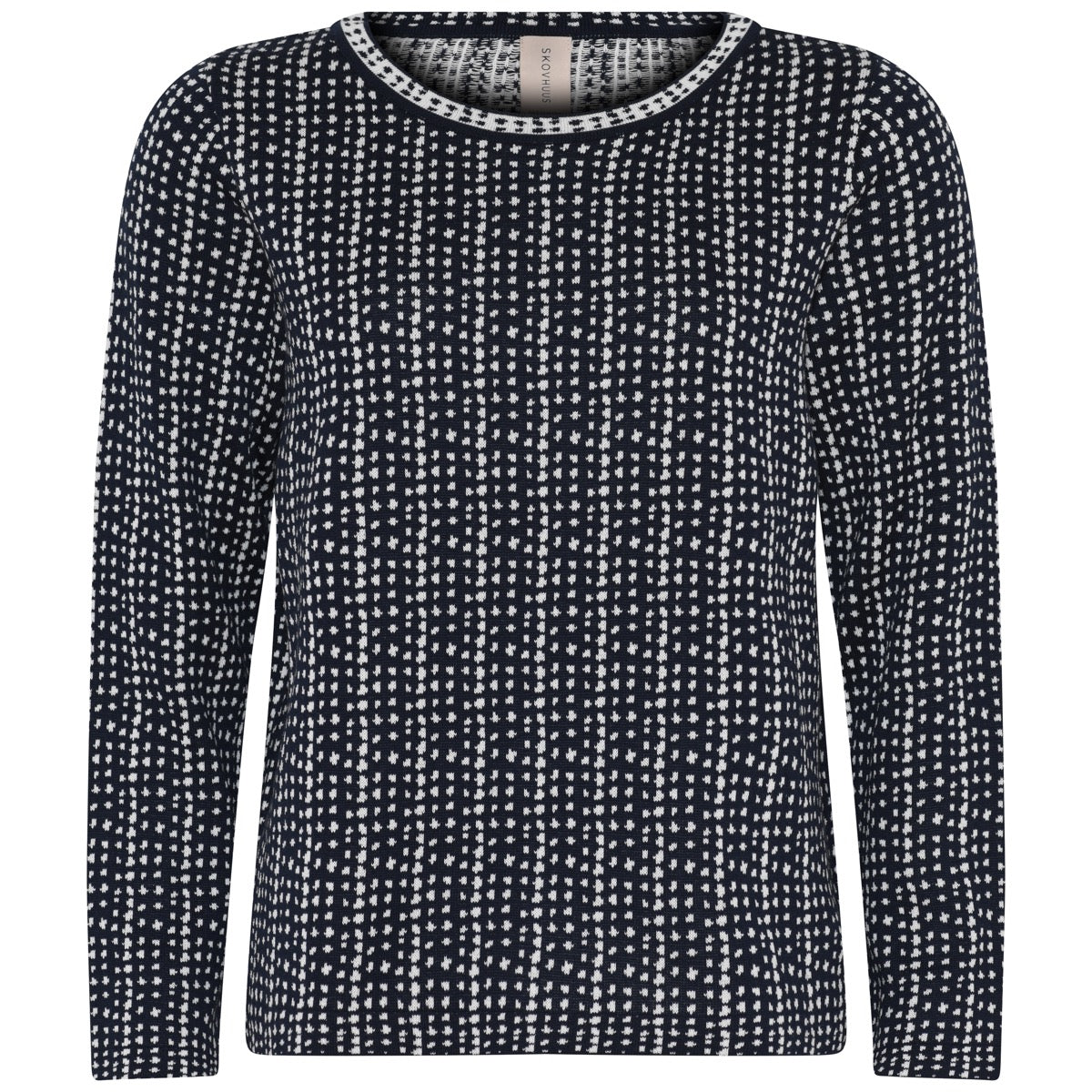 Skovhuus Pullover Dotted Marine Blå