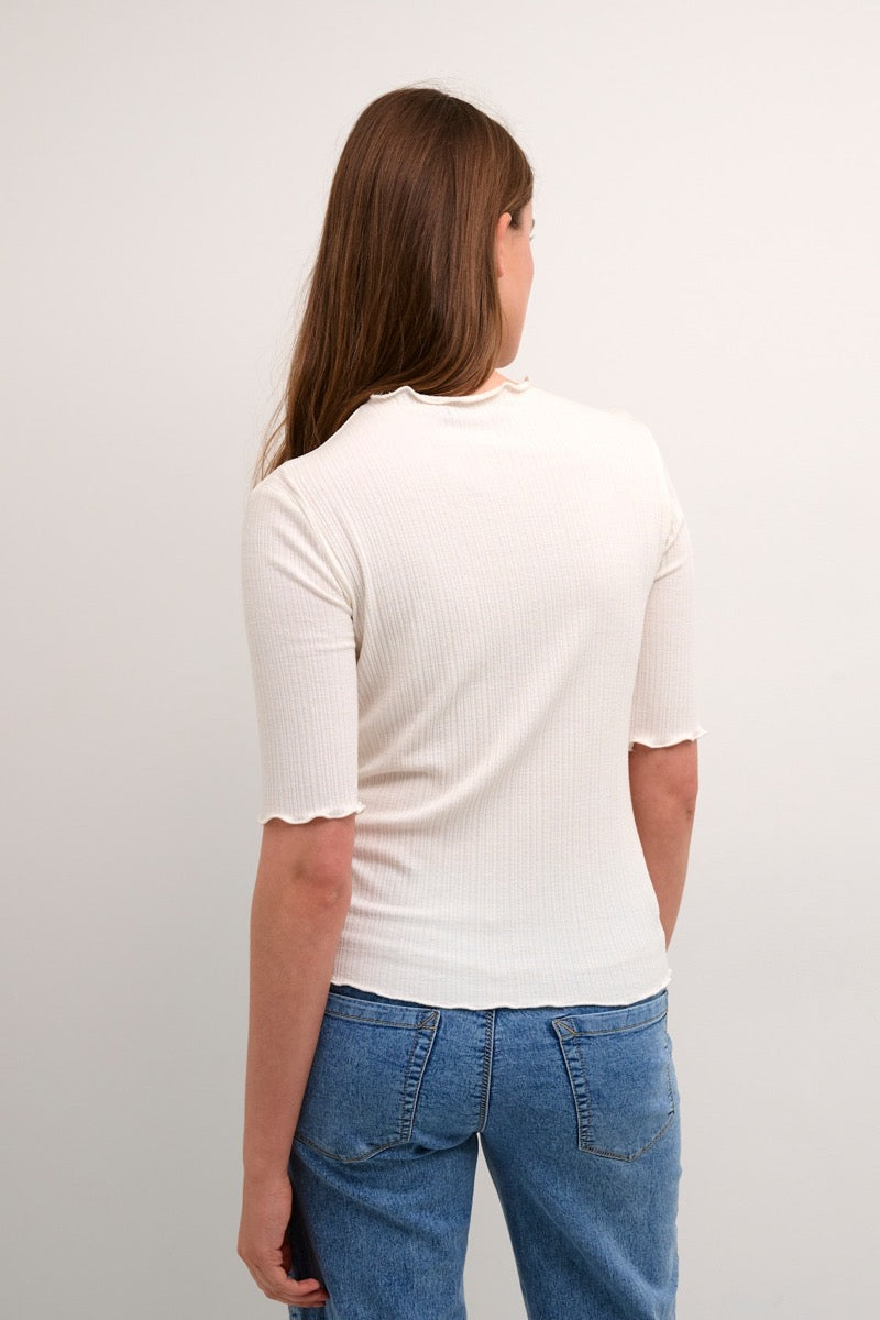 Karen By Simonsen Candace SS T-shirt Egret Hvid