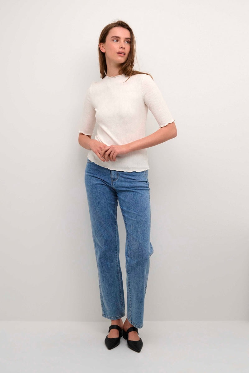 Karen By Simonsen Candace SS T-shirt Egret Hvid