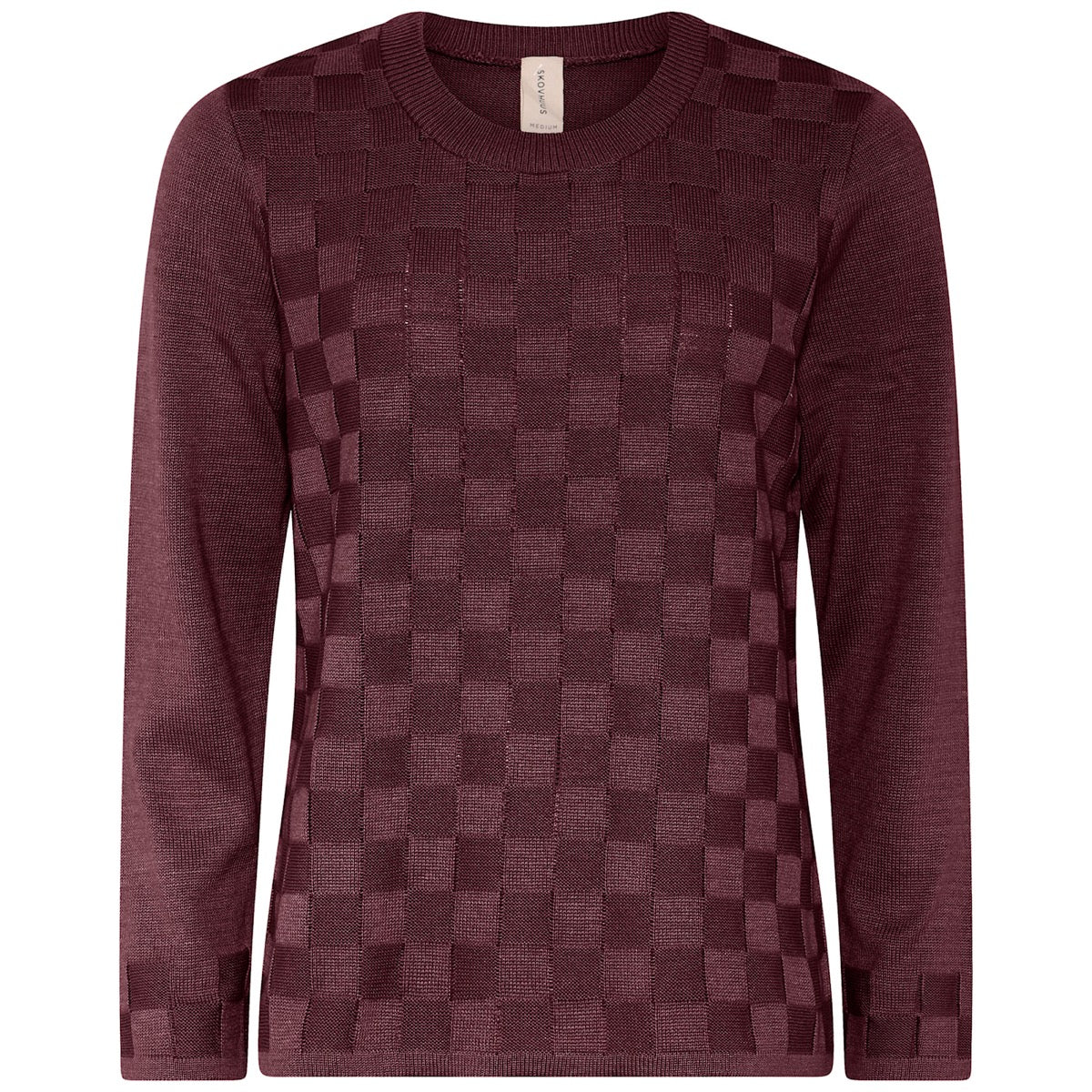 Skovhuus Tanja Strik Pullover Structured Blackberry Rød