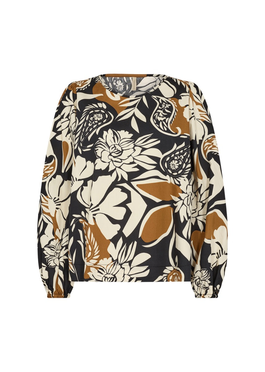 Soyaconcept Tamaya1 Bluse Blomster Sort