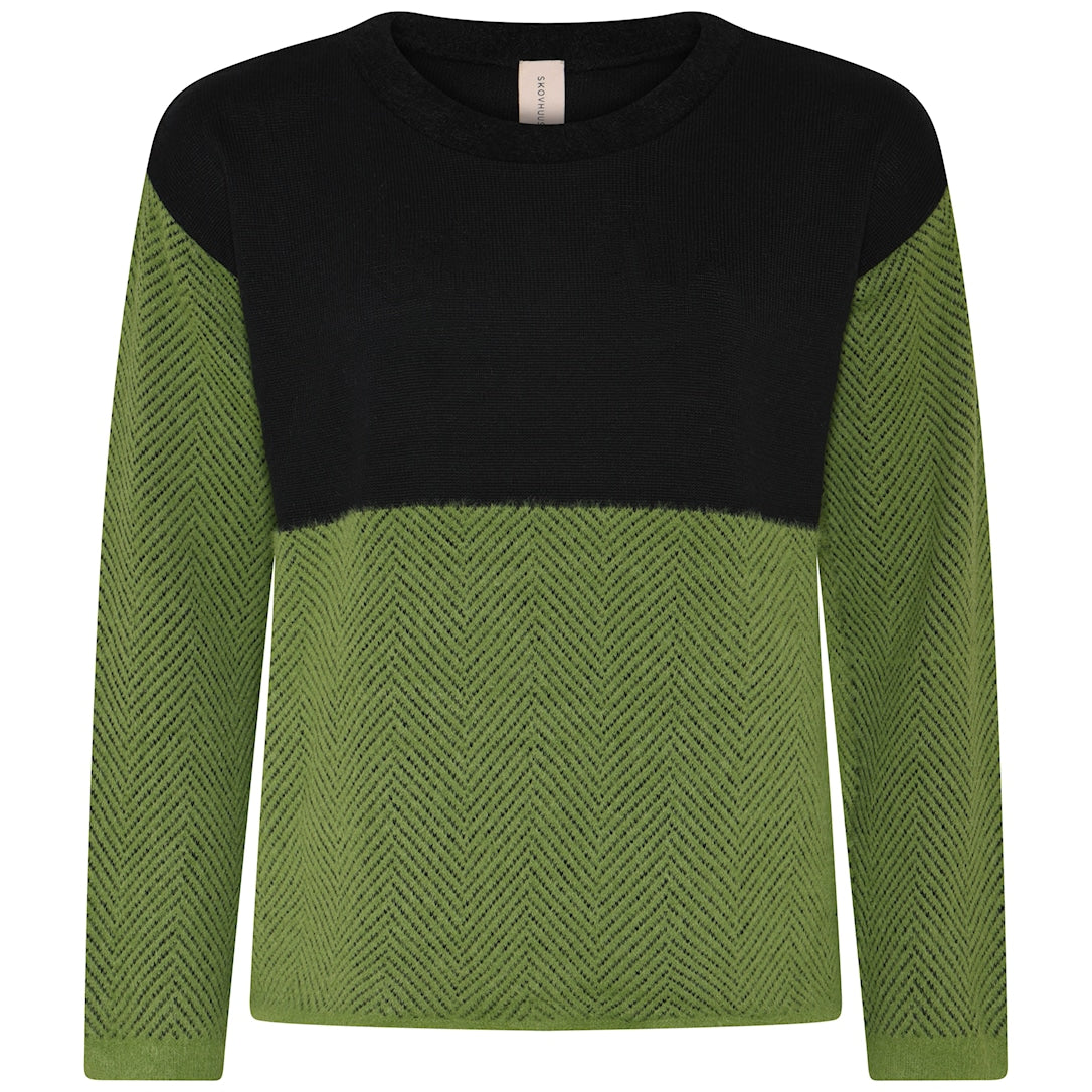 Skovhuus Pullover Herringbone Stitch Fennel Grøn