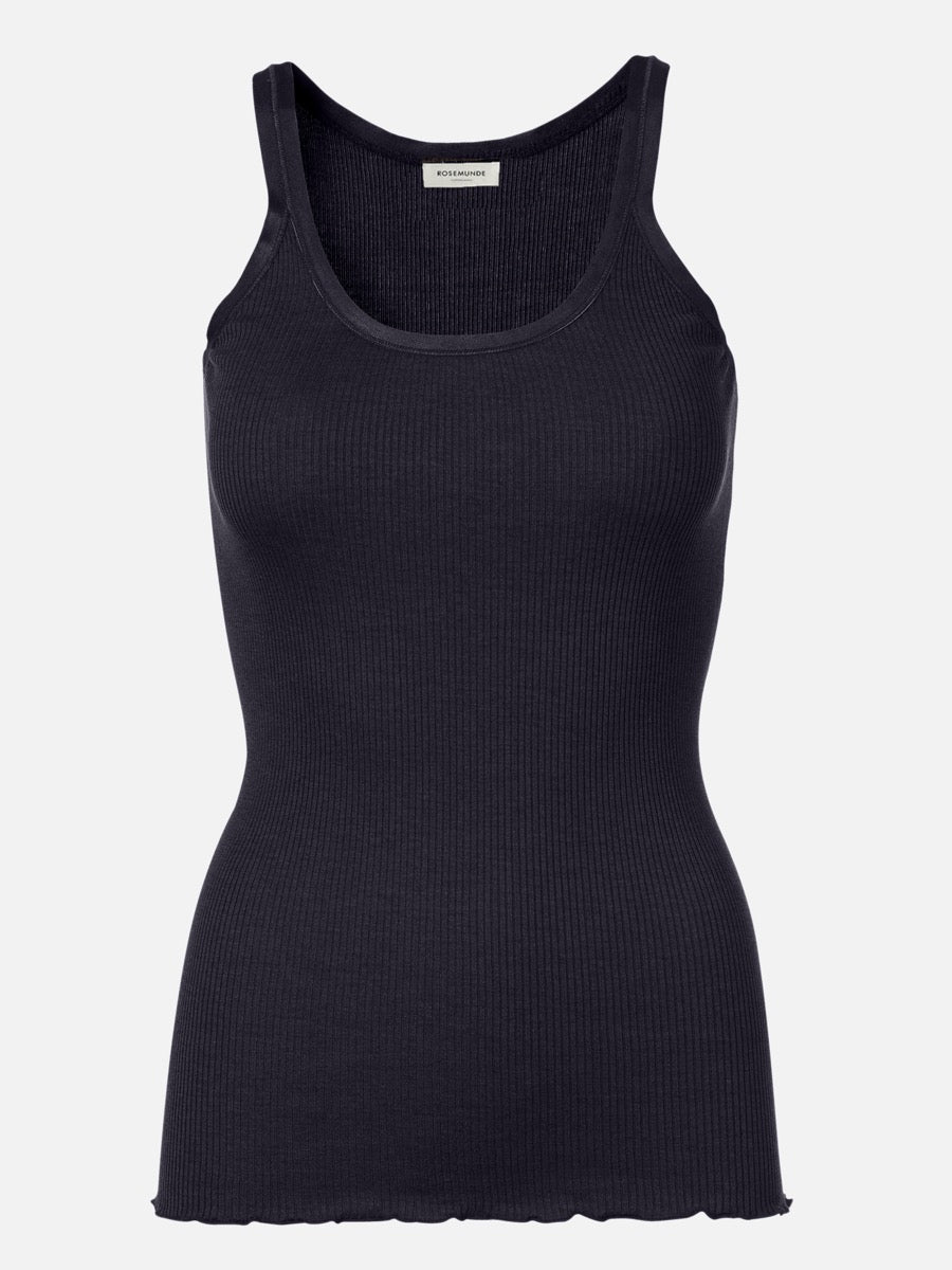 Rosemunde Silke Top Navy Blå