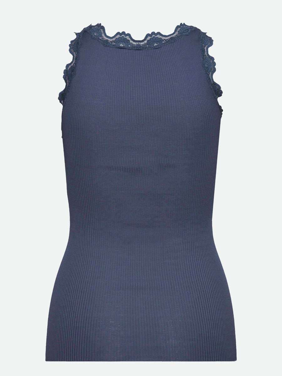 Rosemunde Copenhagen Silke Top w Lace True Navy
