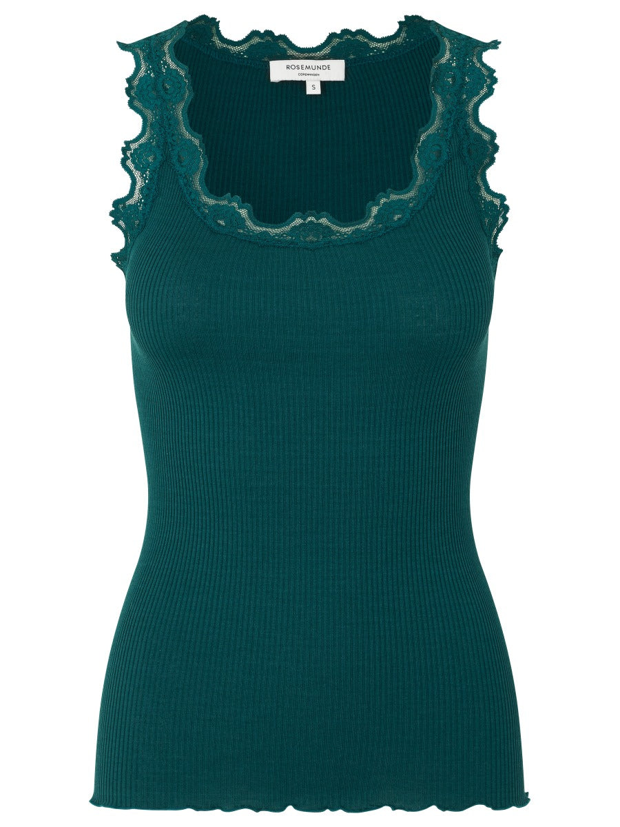 Rosemunde Copenhagen Silke Top Dark Teal Grøn
