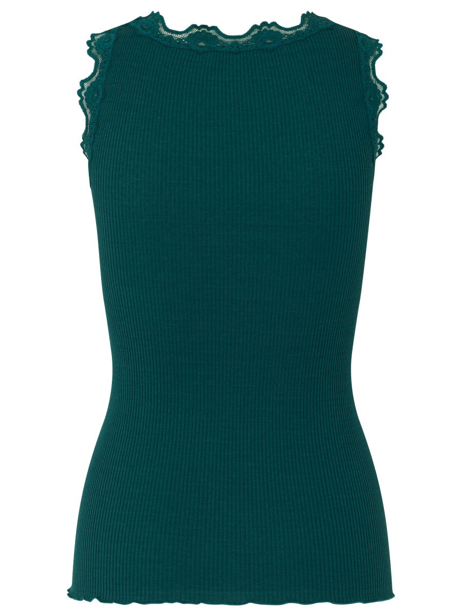 Rosemunde Copenhagen Silke Top Dark Teal Grøn