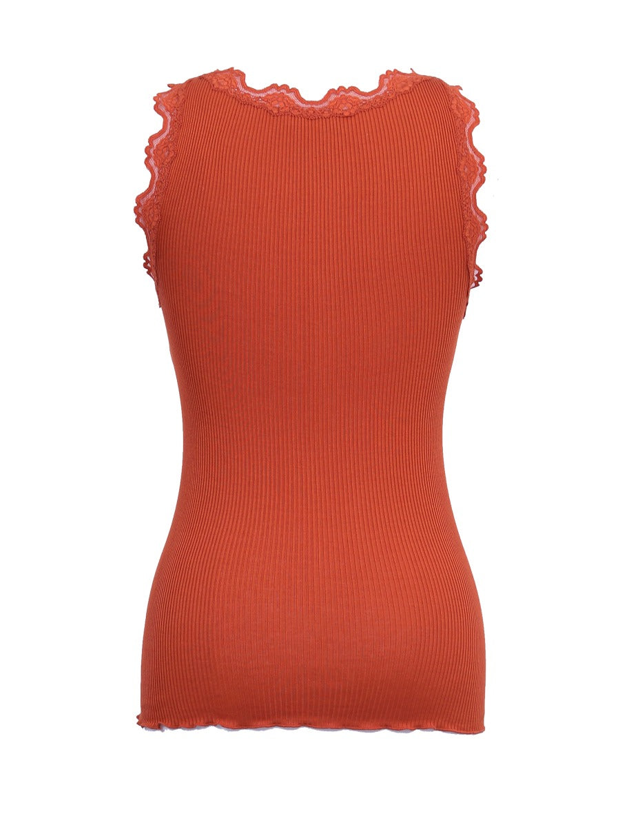 Rosemunde Copenhagen Silke Top w lace Paprika