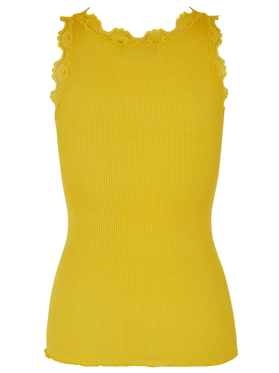 Rosemunde Copenhagen Silke Top w lace Sunshine Yellow