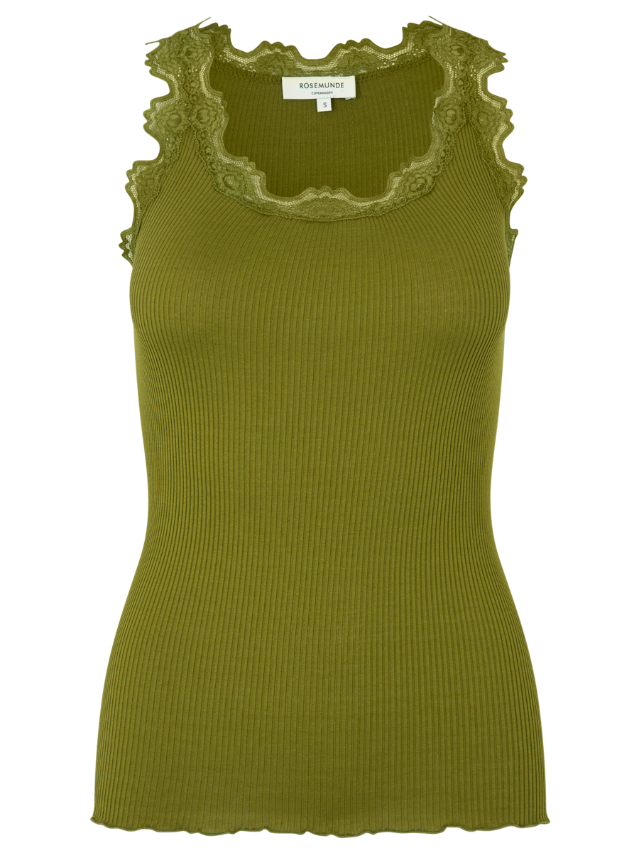 Rosemunde Copenhagen Silk Top Green Tea  Grøn