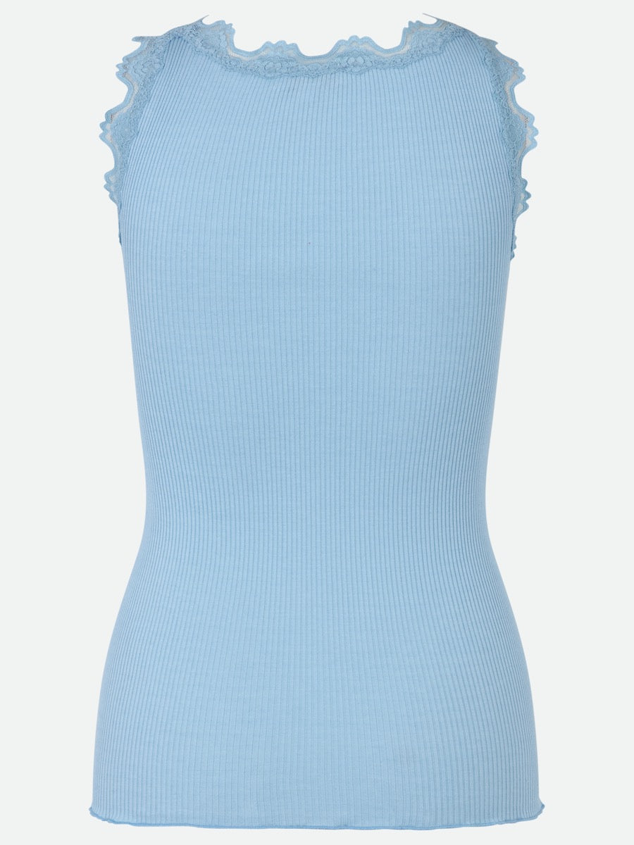 Rosemunde Copenhagen Silk Top Heaven Blue Lys Blå