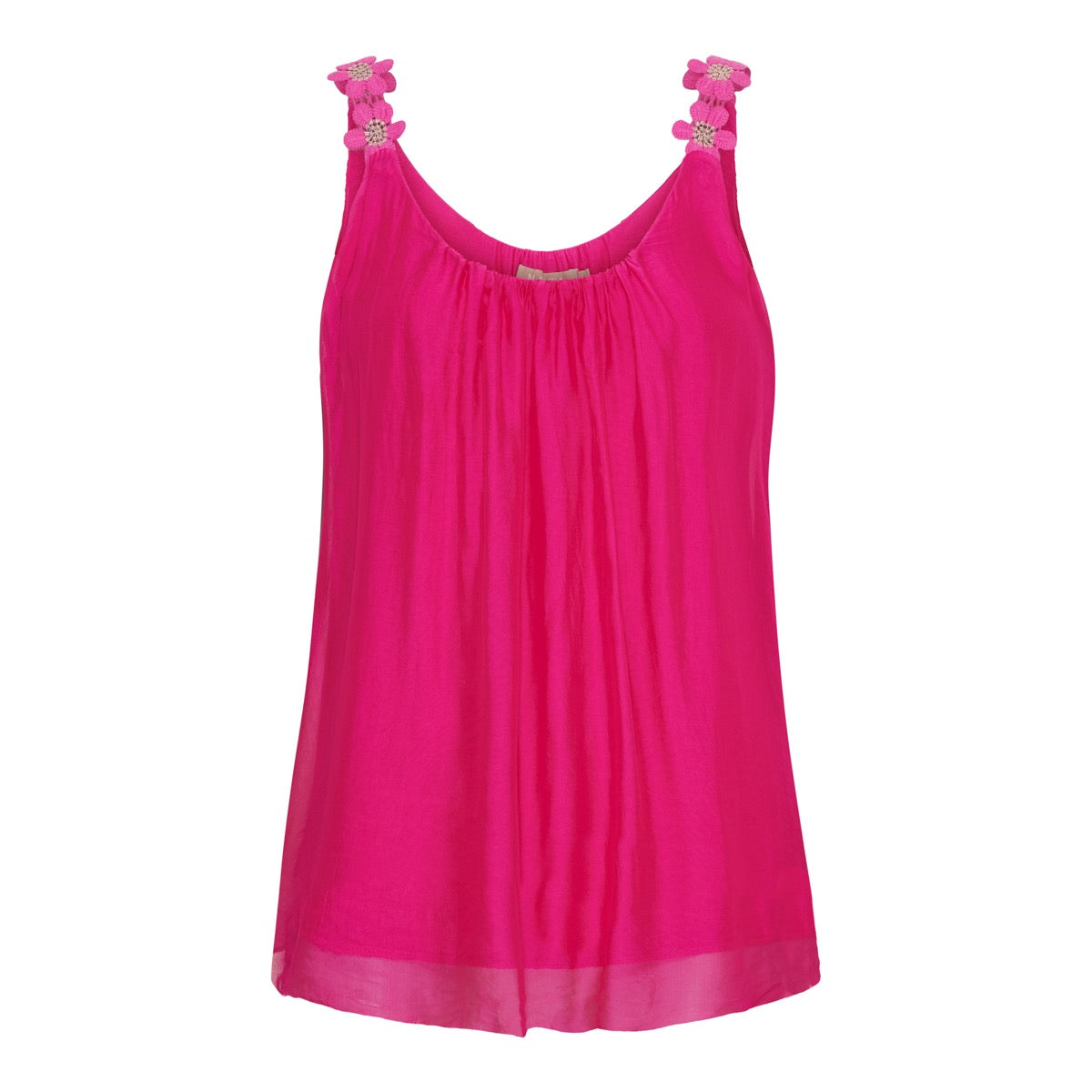 Marta Du Chateau Agnese Top Broderi Fuxia Pink