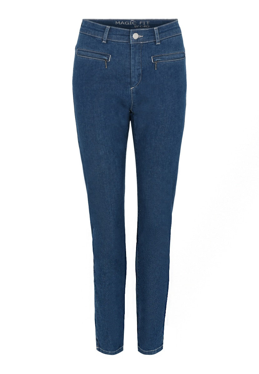 Cero Lina 7/8 Jeans w zip Medium Blue Denim