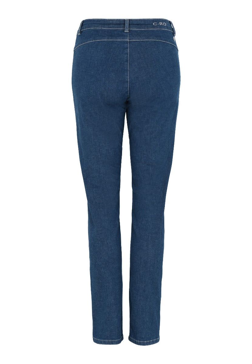 Cero Lina 7/8 Jeans w zip Medium Blue Denim