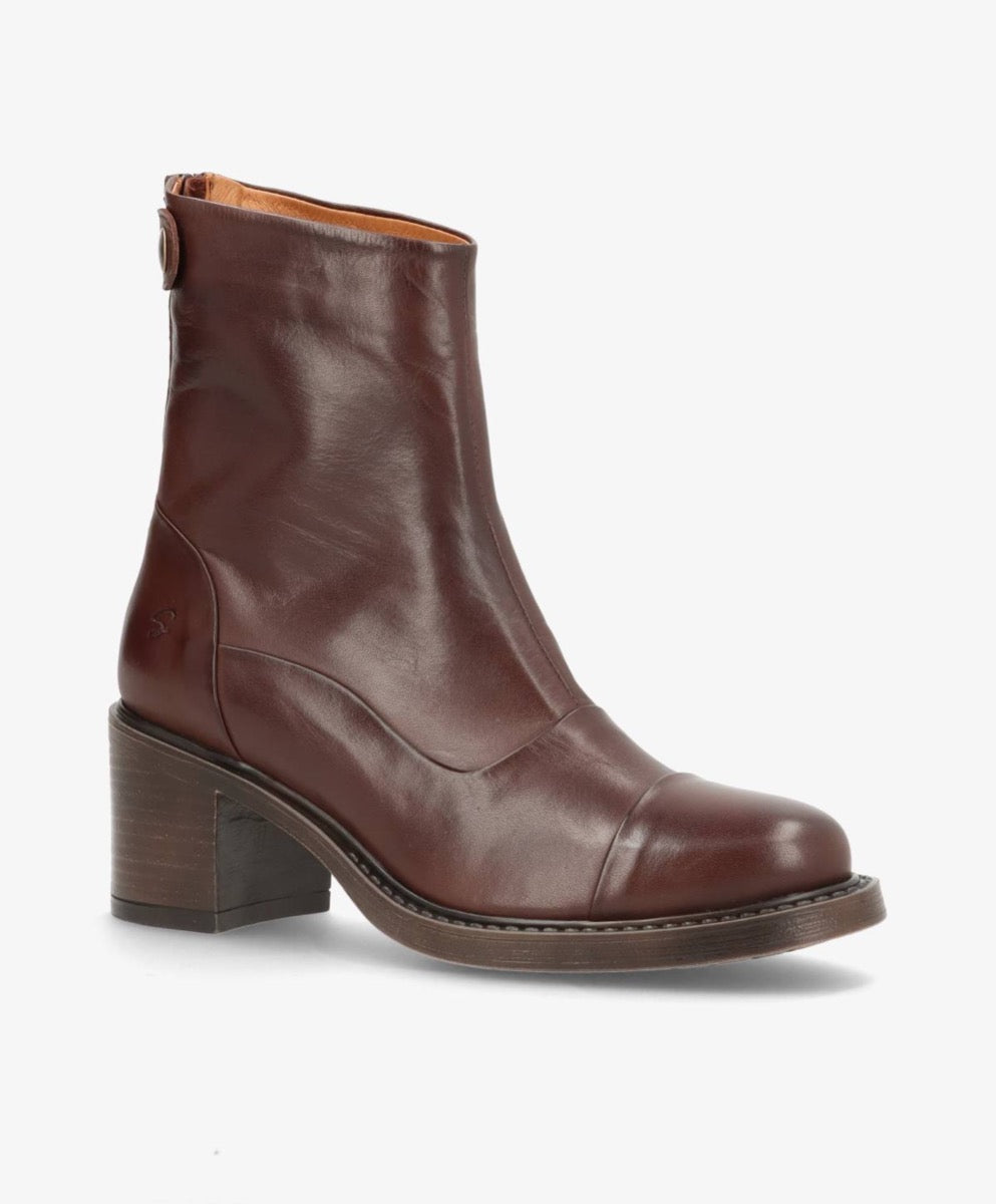 ShoeDesign VICTORIA Læder Støvle Ebony Mørk Brun