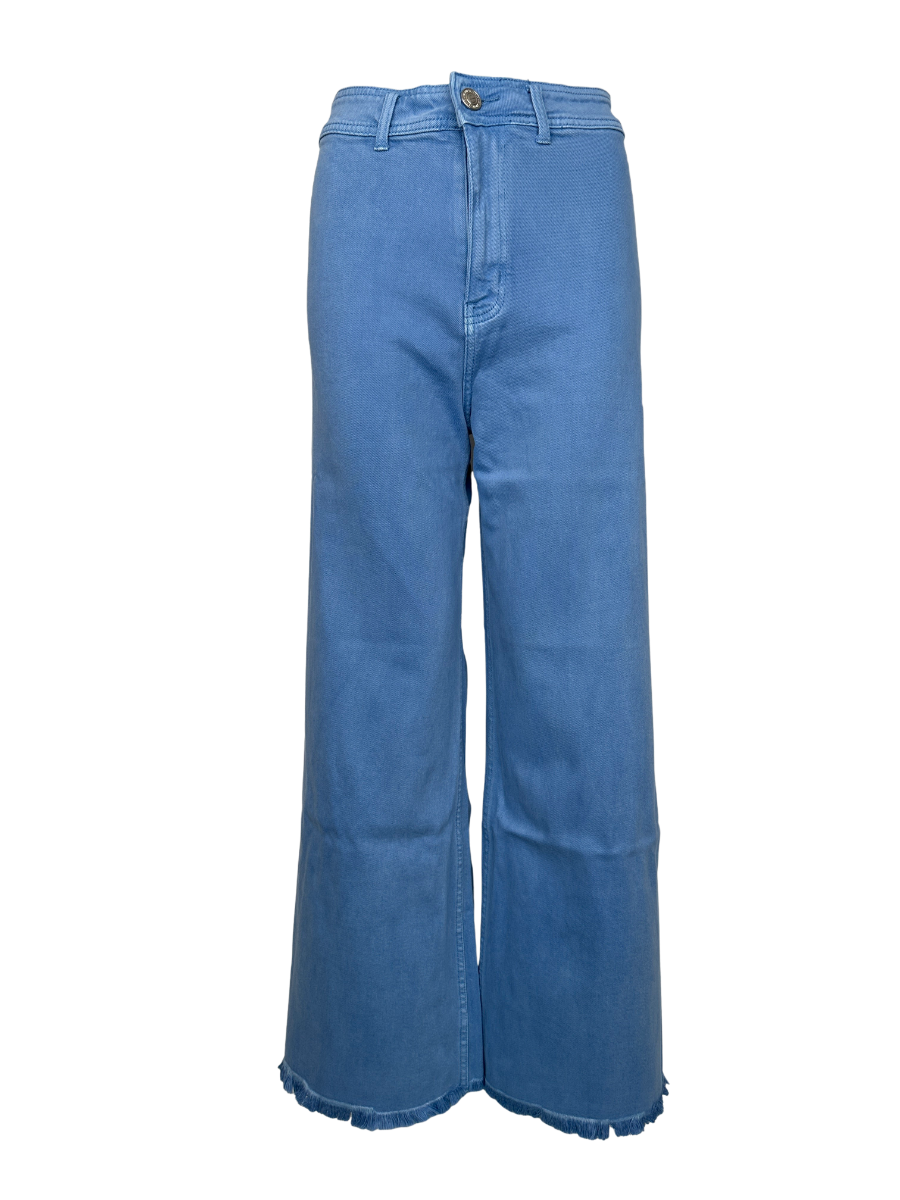 Jewelly Spri Jeans 7/8 Lynlås Lys Denim Blå