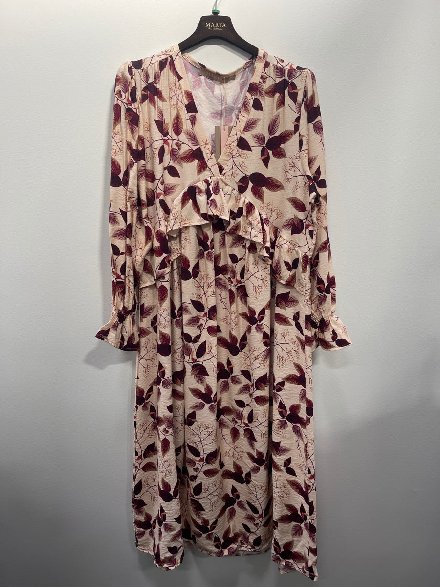 Marta Du Chateau Nigella Kjole Blomster Originale Brun