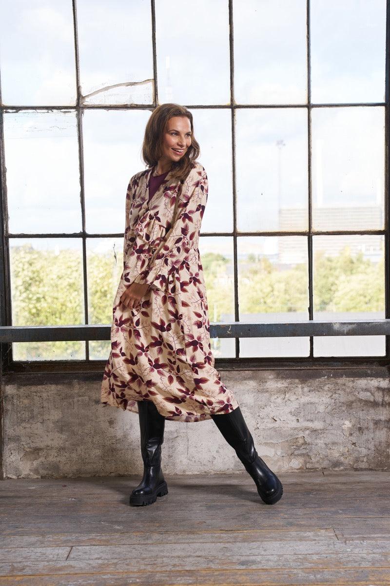 Marta Du Chateau Nigella Kjole Blomster Originale Brun