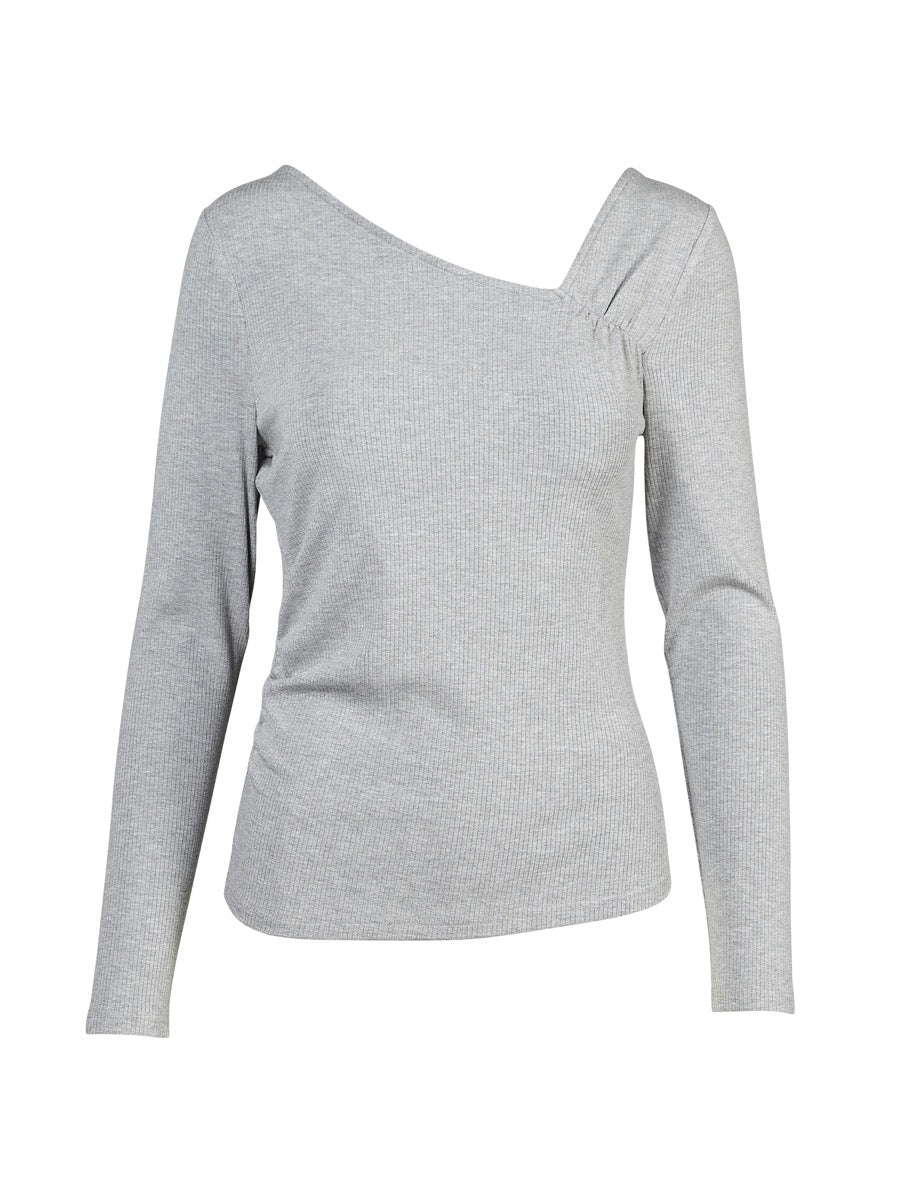 Nü Denmark Sol T-shirt Langærmet Light Grå