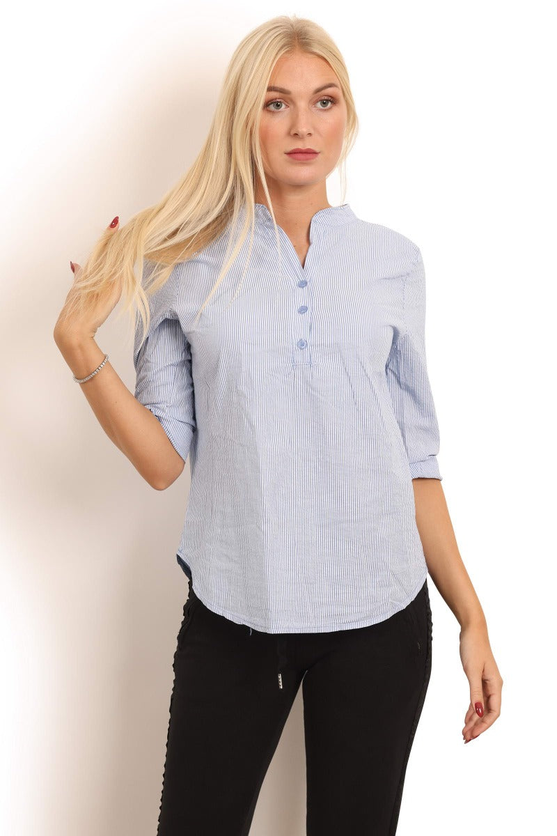 Copenhagen Luxe Skjorte, Light Blue Stripes