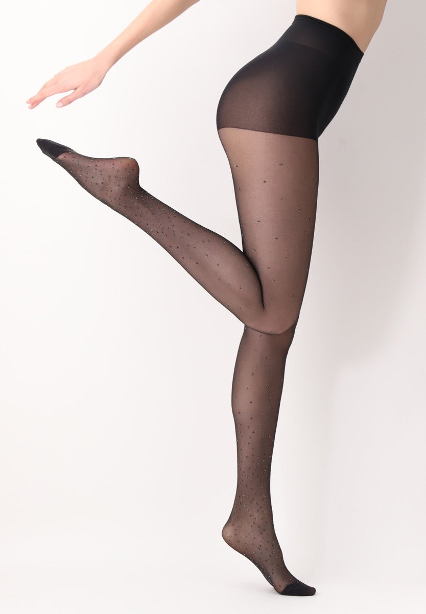OROBLU Strømpebuks Fashion Bright Dots Sort