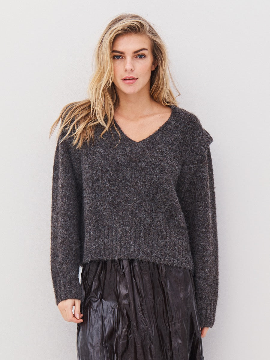 Nü Denmark Agnes Strik Bluse Brun