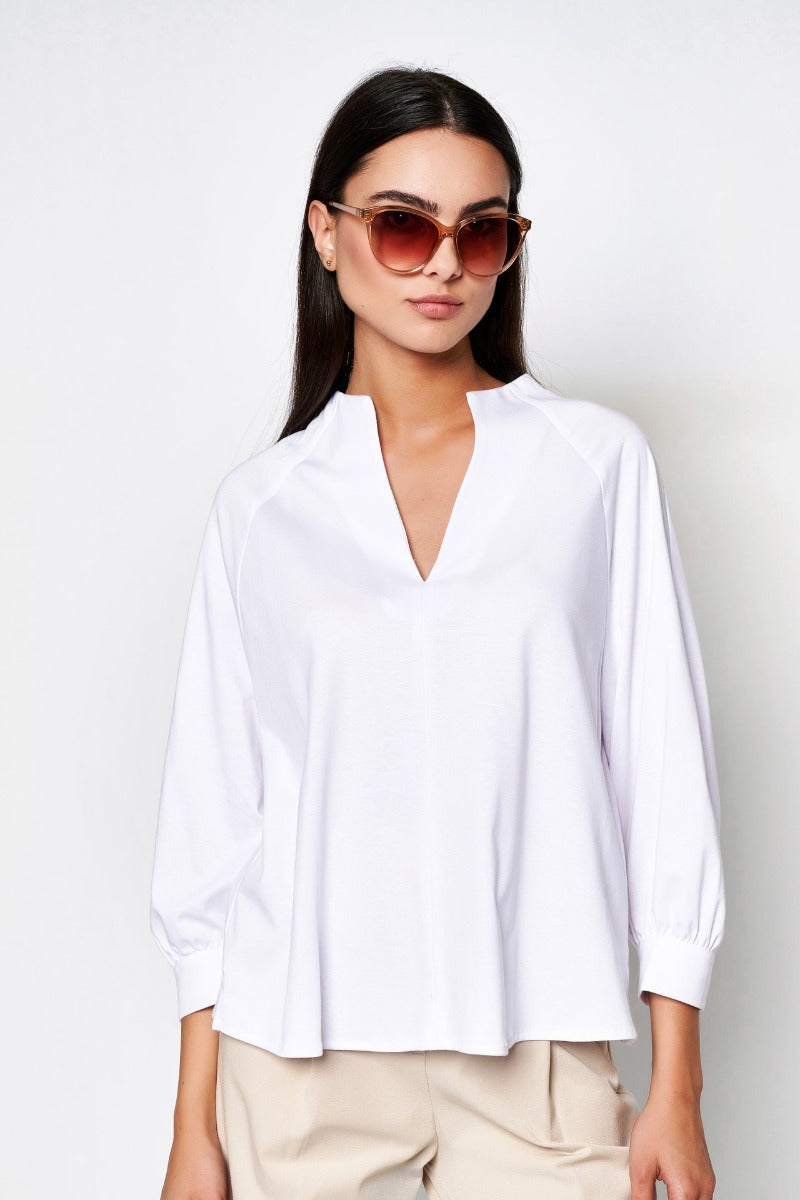 DESOTO Lara Bluse Solid Hvid