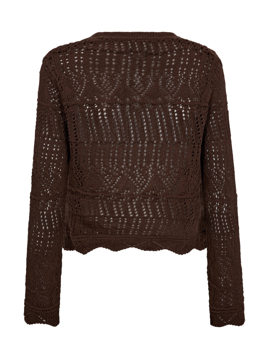 Nü Denmark Aida Strik Cardigan Mørk Brun