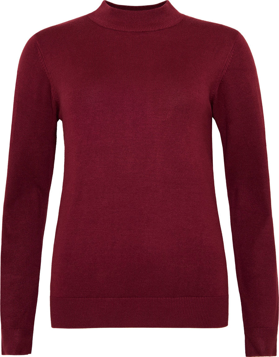Ofelia Fri Turtle Neck Strik Bordeaux Rød