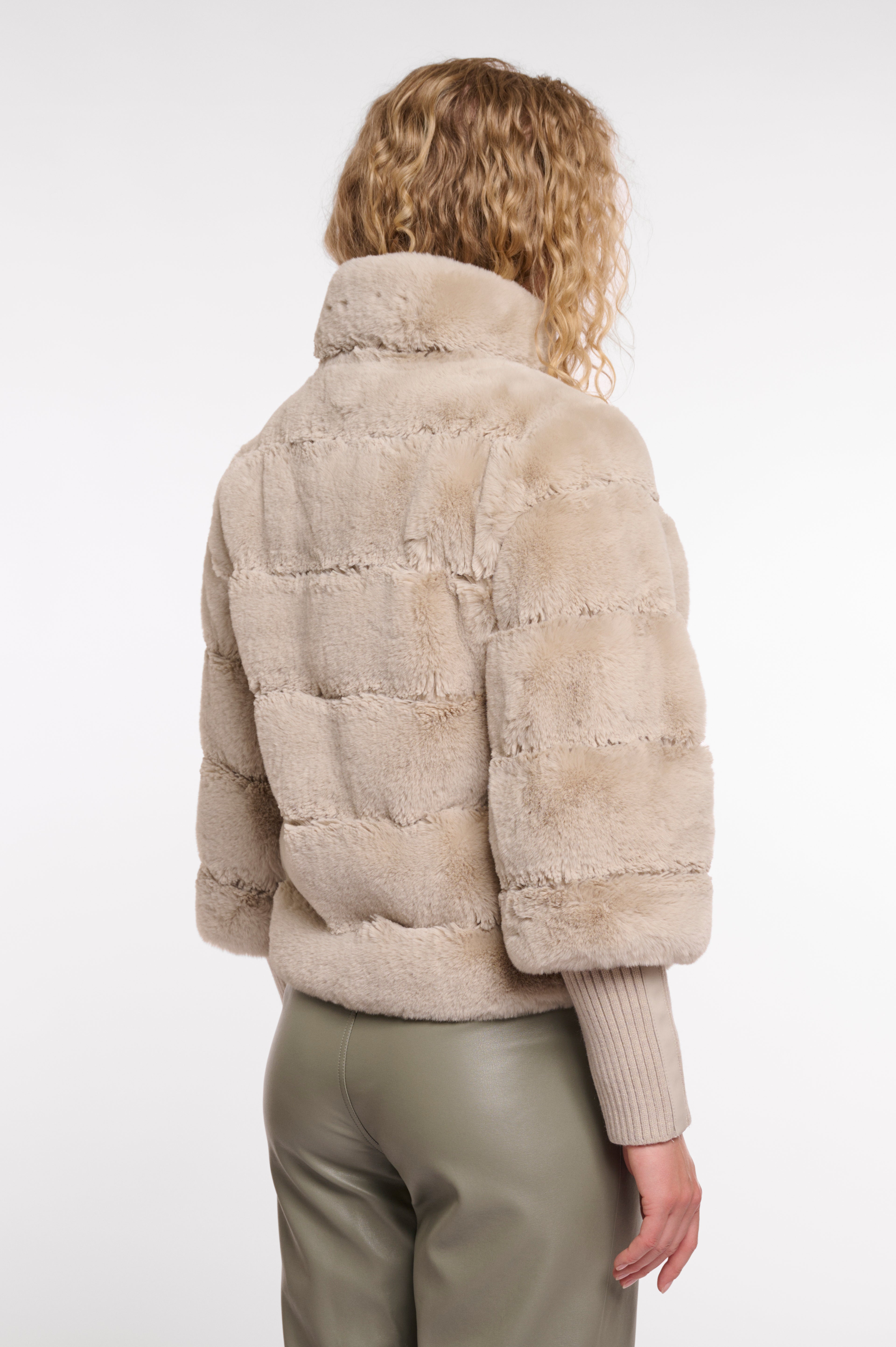 RINO & PELLE Feline Jakke Knitted Sleeves Birch Creme