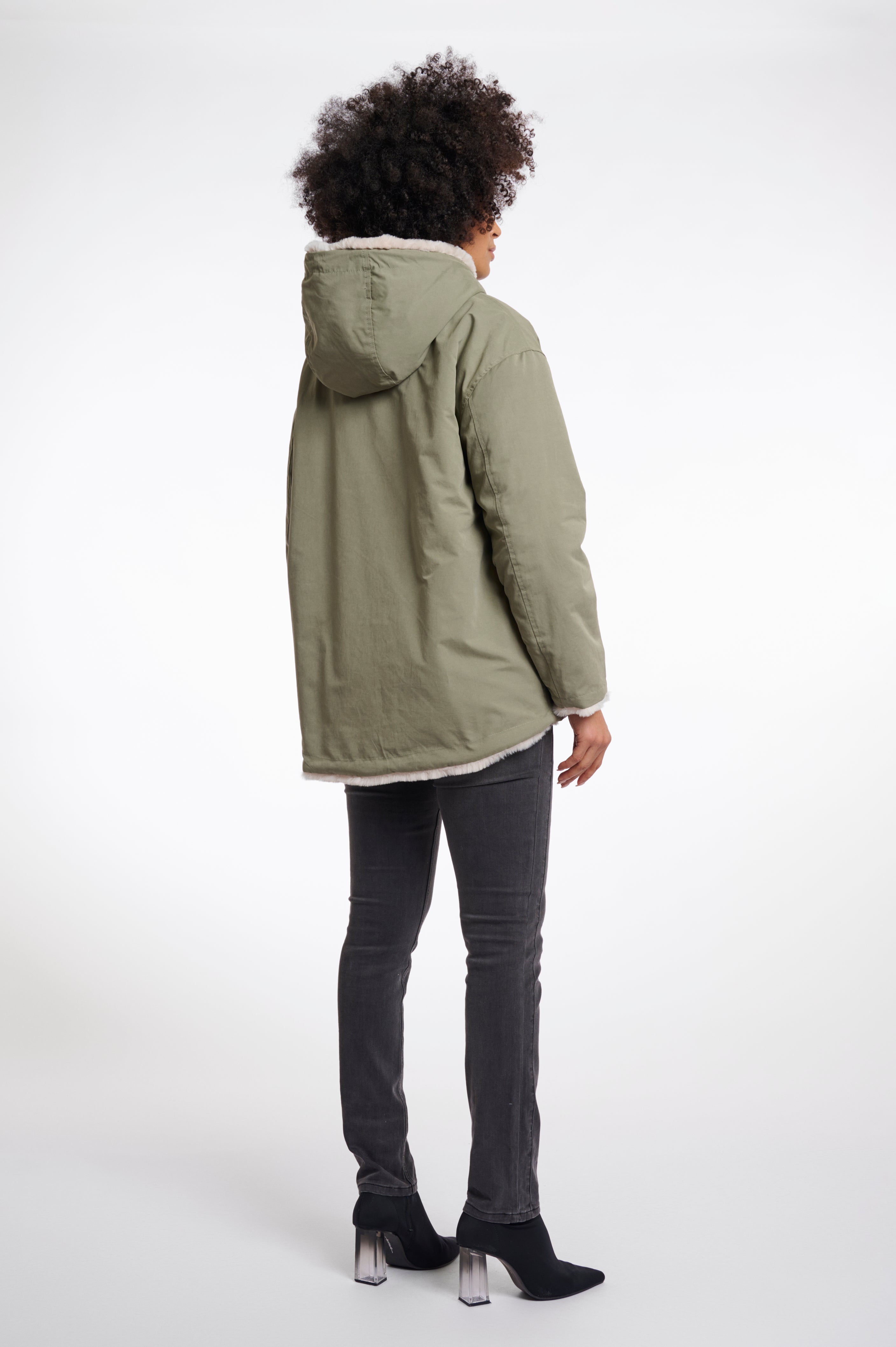 RINO & PELLE Ines Jakke Reversible Hood Grøn Birch