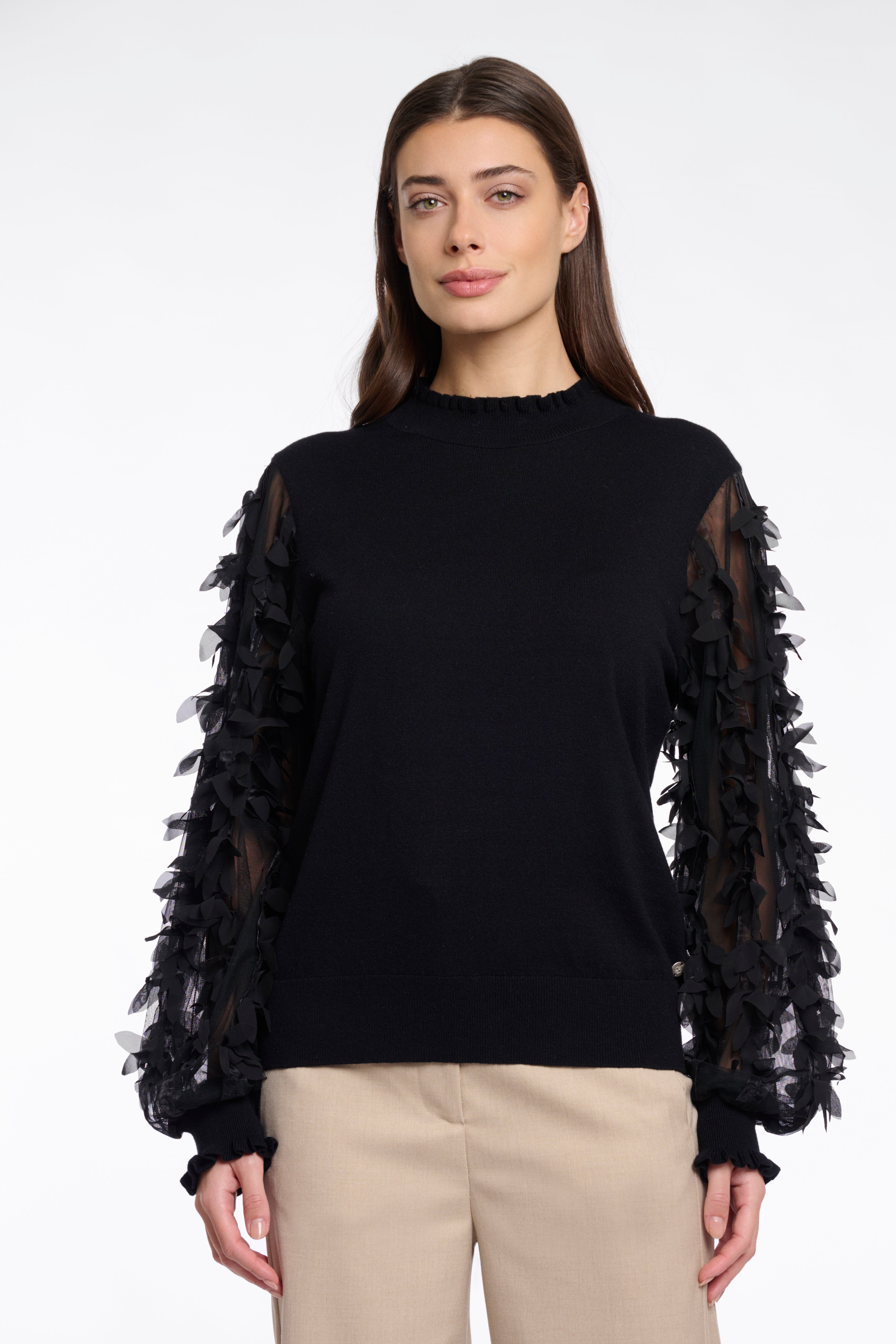 RINO & PELLE Romi Strikket Pullover Long Sleeves Sort