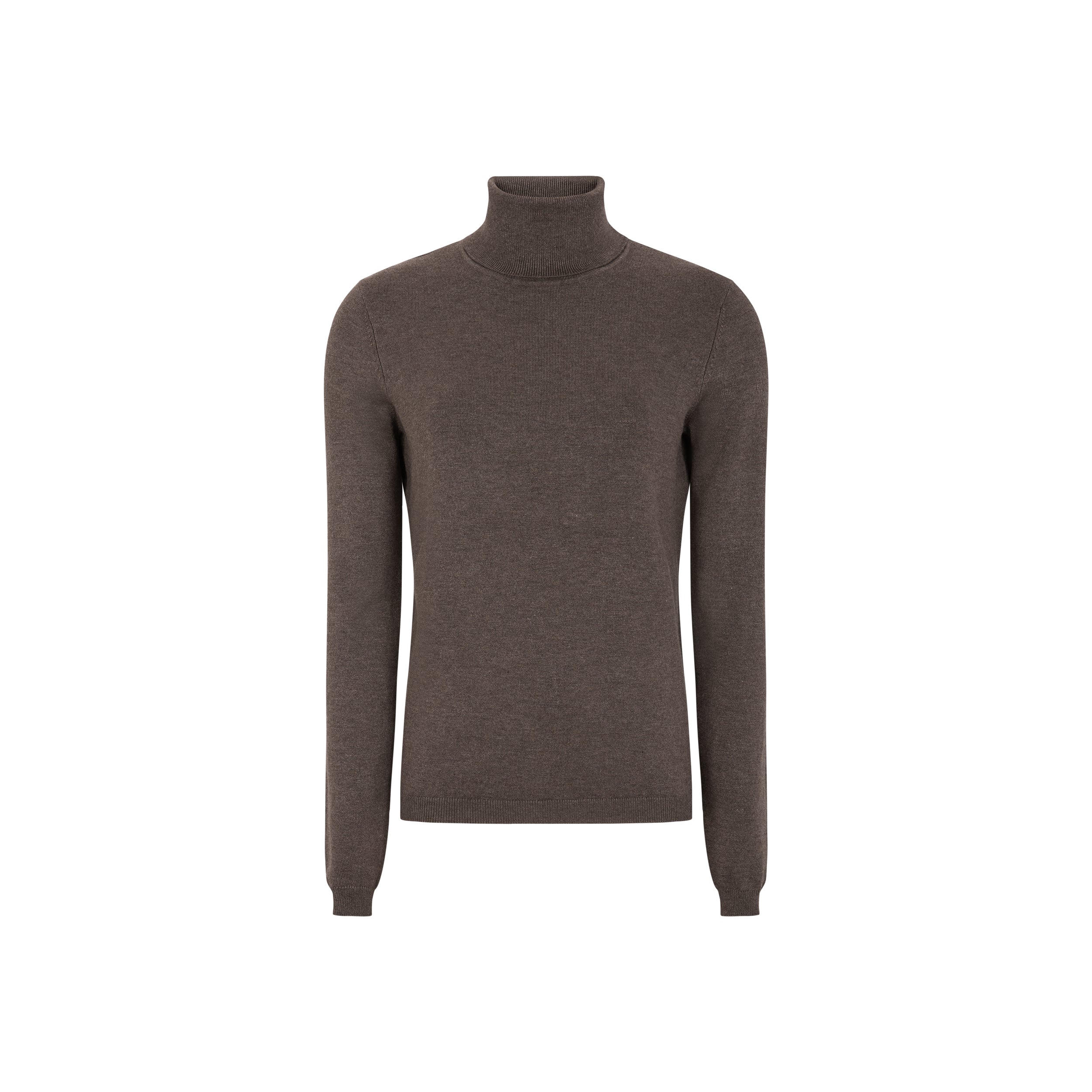 Soft Rebels Marla Rollneck Strik Coffee Quartz Melange Brun