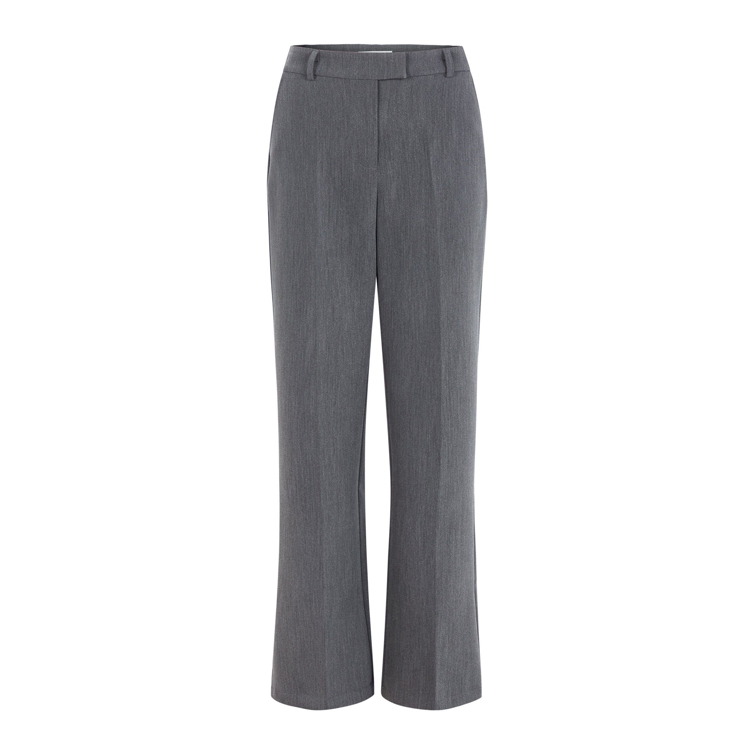Soft Rebels Ester Bukser Flared Charcoal Melange Grå