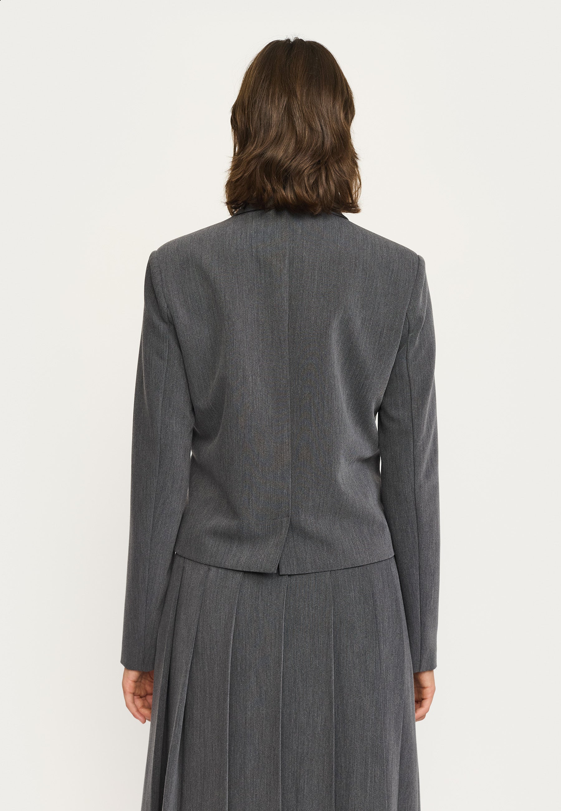 Soft Rebels Ester Blazer Charcoal Melange Grå