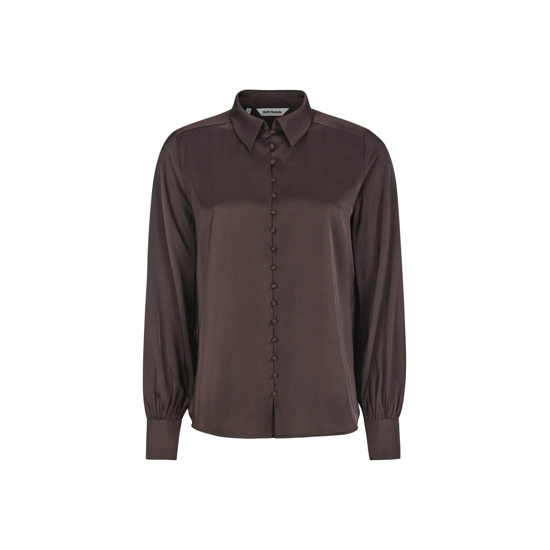Soft Rebels Abia Bluse Langærmet Coffee Bean Brun