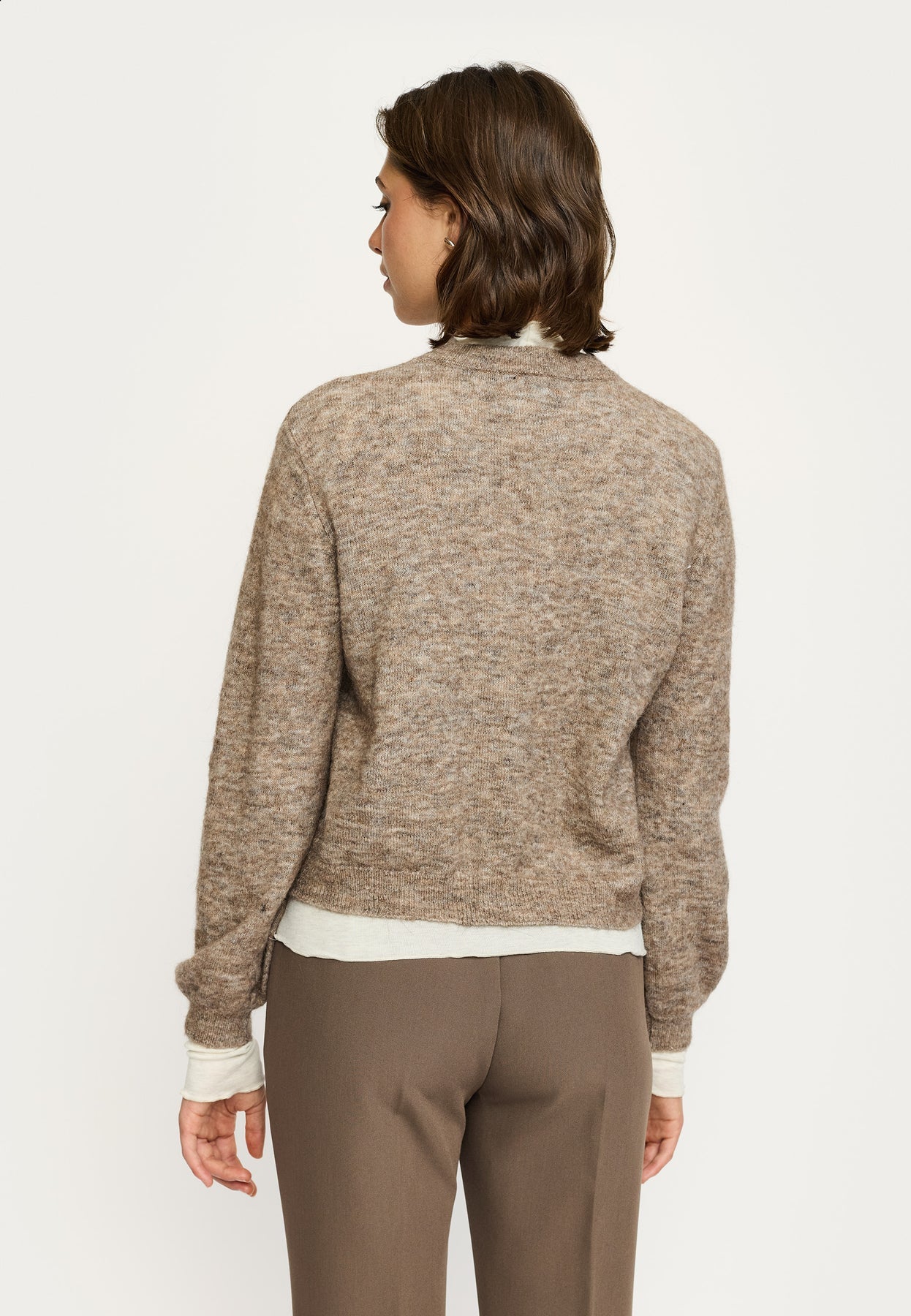 Soft Rebels Allison Jewel Strik Cardigan Falcon Melange Blå