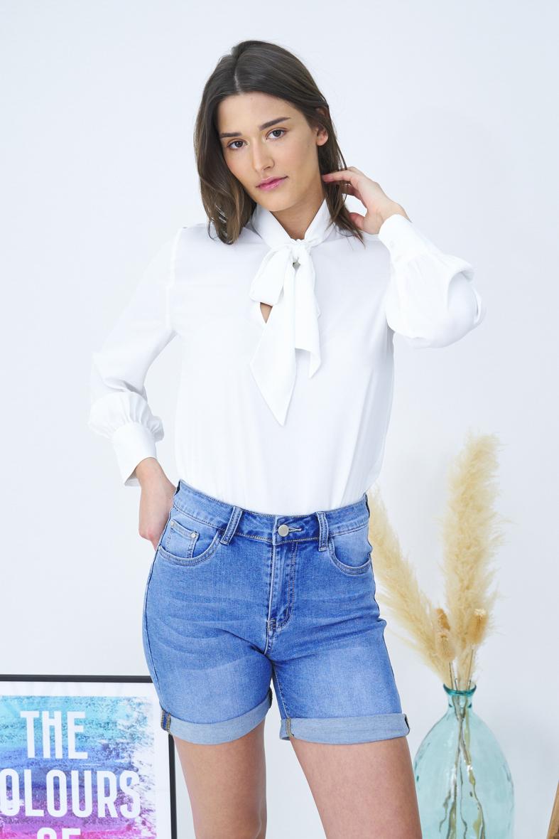 Löwenstein AZAZA Shorts Lynlås lommer Denim Blå