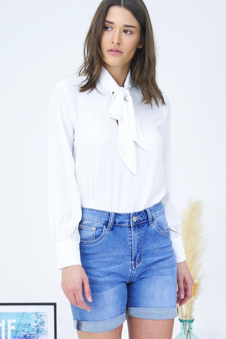 Löwenstein AZAZA Shorts Lynlås lommer Denim Blå